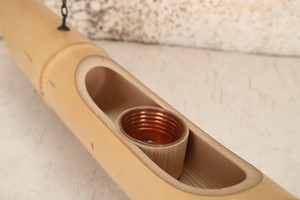 Vintage Japanese Hanging Flower Vase — Bamboo, 2000, Heisei Era (SKU: 25M-545) - 2