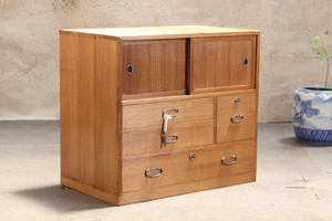 Antique Japanese Ko Tansu Small Chest — Kirinoki, 1920, Taisho Era (SKU: 25M-G305) - 2