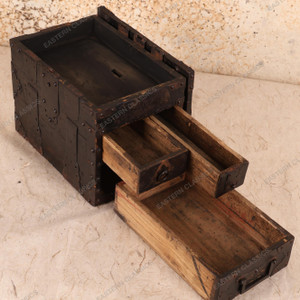 Antique Japanese Ink Box — Wood, 1880, Meiji Era (SKU: 25M-404) - 2 Antique Japanese Ink Box — Wood, 1880, Meiji Era (SKU: 25M-404) - 2