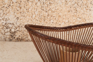 Vintage Japanese Flower Basket — Bamboo, 2000, Heisei Era (SKU: 25M-531)