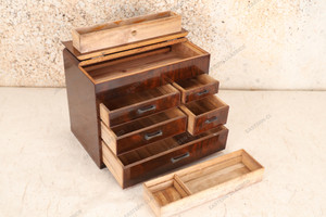 Antique Japanese Sewing Box — Wood, 1920, Taisho Era (SKU: 25M-364-2) - 2 Antique Japanese Sewing Box — Wood, 1920, Taisho Era (SKU: 25M-364-2) - 2