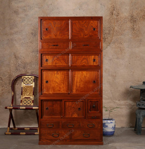 Antique Japanese Tea Chest — Keyaki, 1920, Taisho Era (SKU: 25M-C303) - 1 Antique Japanese Tea Chest — Keyaki, 1920, Taisho Era (SKU: 25M-C303) - 1