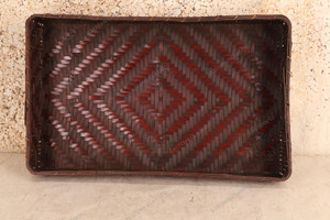 Antique Large Japanese Bamboo Kago Tray — 1920s, Taisho Era (SKU: 25M-327-2) - 2 Antique Large Japanese Bamboo Kago Tray — 1920s, Taisho Era (SKU: 25M-327-2) - 2