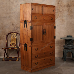 Antique Japanese Kimono Tansu Chest — Kirinoki, 1920, Taisho Era (SKU: 25M-A318) - 3 Antique Japanese Kimono Tansu Chest — Kirinoki, 1920, Taisho Era (SKU: 25M-A318) - 3