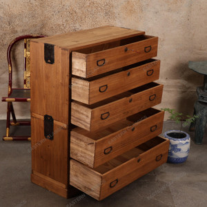 Antique Japanese Kimono Chest — Kirinoki, 1920, Taisho Era (SKU: 25M-A324) - 2 Antique Japanese Kimono Chest — Kirinoki, 1920, Taisho Era (SKU: 25M-A324) - 2