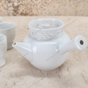Vintage Japanese Tea Set (Sencha) — Porcelain, 1980, Showa Era (SKU: 25M-440) - 2 Vintage Japanese Tea Set (Sencha) — Porcelain, 1980, Showa Era (SKU: 25M-440) - 2
