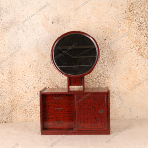 Antique Japanese Mirror Chest (Kyōdai) — Lacquered Wood, 1920s Taishō Era (SKU: 25M-368) - 1 Antique Japanese Mirror Chest (Kyōdai) — Lacquered Wood, 1920s Taishō Era (SKU: 25M-368) - 1