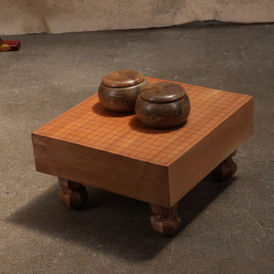 Japanese Go Board Go Ban Wood With Stones, Sugi Wood(25M-391)