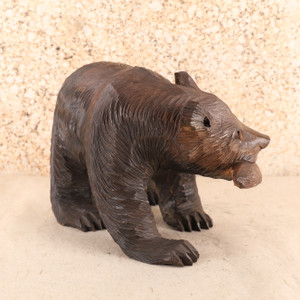 Japanese Wooden Hokkaido Ainu Bear Carving (25M-169-7)