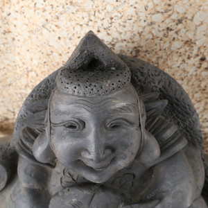 Antique Japanese "Ebisu" Roofing Tile — Pottery, 1880, Meiji Era (SKU: 25S-707-2)