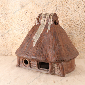 Antique Japanese "Kayabuki Minka" House Figure — Ceramic, 1910, Meiji Era (SKU: 25S-406)