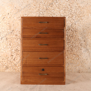 Antique Japanese Wooden Ko Bako Box With Brass Handles — Wood, 1910, Meiji Era (SKU: 25S-416)