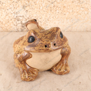 Vintage Japanese  Frog — Pottery, 2000, Heisei Era (SKU: 25S-734-1) - 1