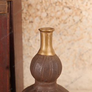 Antique Japanese Hyotan Shaped Sake Bottle — Pottery (SKU: 25S-795) - 2