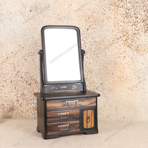 Vintage Japanese Mirror — Wood (SKU: 25S-763) - 
