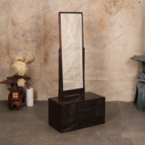 Vintage Japanese Kyodai Mirror Chest — Wood, 1940s, Showa Era (SKU: 25S-714) - 1