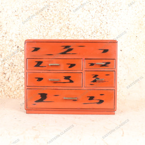 Vintage Japanese Haribako Sewing / Stationery Box — Wood, 1930s, Showa Era (SKU: 25S-553) - 1