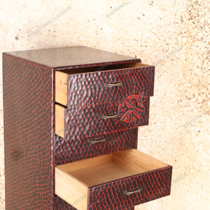 Vintage Japanese Kamakura Carving  Box — Wood, 1950, Showa Era (SKU: 25S-709-4) - 2