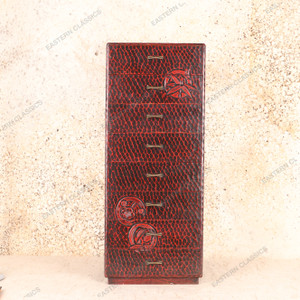 Vintage Japanese Kamakura Carving  Box — Wood, 1950, Showa Era (SKU: 25S-709-4) - 1