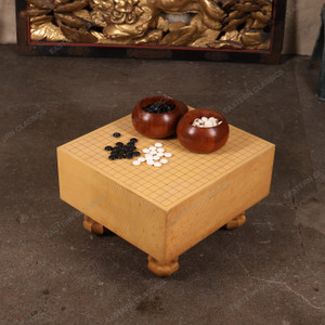 Vintage Japanese "Go Game" Go Board With Go Stone — Wood, 1980, Showa Era (SKU: 25M-409) - 1