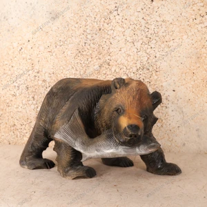 Vintage Japanese Bear Statue — Wood (SKU: 25S-564) -