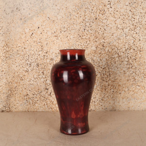 Vintage Japanese Red Flower Vase (SKU: 25M-544) - 