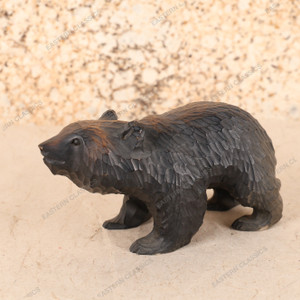 Vintage Japanese Ainu Bear Hokkaido Hand-Carved Sculpture — Wood, 1970s, Showa Era (SKU: 25S-482-1) - 1