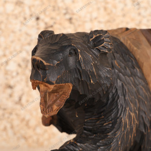 Vintage Japanese Ainu Bear Hand-Carved Sculpture — Wood, Hokkaido, 1970s, Showa Era (SKU: 25S-482-2) - 2