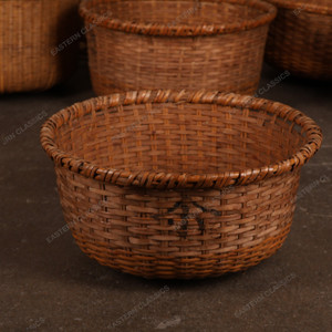 Vintage Japanese Kago Handwoven Basket — Rattan (SKU: 25S-484-4) - 
