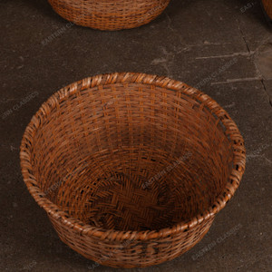 Vintage Japanese Kago Handwoven Basket — Rattan (SKU: 25S-484-4) - 2