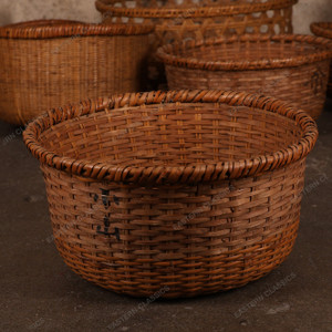 Vintage Japanese Kago Handwoven Basket — Rattan (SKU: 25S-484-3) - 
