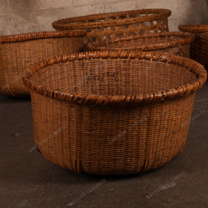 Vintage Japanese Kago Handwoven Basket — Rattan (SKU: 25S-484-21) - 2