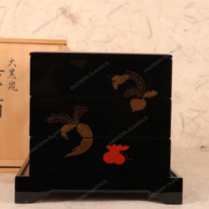 Vintage Japanese Tiered Food Box (SKU: 25D-401) -