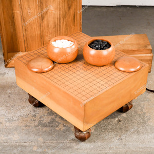 木製 19路 囲碁盤 Vintage Japanese Go board Antique Japanese Go Boards & Traditional Game Sets | TansuShop