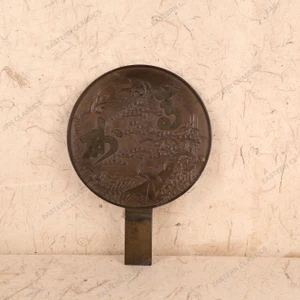 Antique Japanese Japanese Bronse Mirror (SKU: 25D-371-1) -