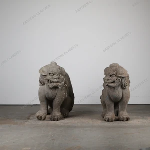 Antique Japanese Lion Statue (SKU: 25D-478) -