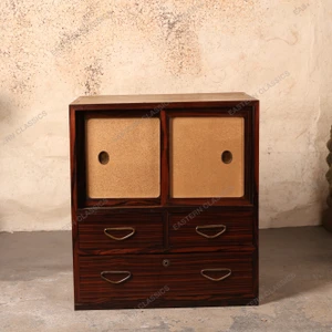 Ko Tansu Small Chest Vintage Japanese Ko Tansu Small Chest 1946 1965 Mid — Wood, Showa Era (SKU: 26M-G038) -