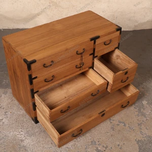 Ko Tansu Small Chest Antique Japanese Ko Tansu Small Chest 1927 1945 Early — Wood, Showa Era (SKU: 26M-G064) -