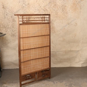 Doors Screens Antique Japanese Panels Screen Divider 1927 1945 Early — Bamboo, Showa Era (SKU: 26M-678) - 1