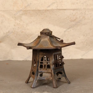 Lanterns Antique Japanese Lantern 1927 1945 Early — Iron, Showa Era (SKU: 26M-873) - 1
