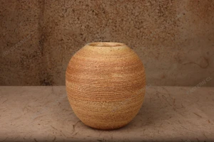 Ikebana Bonsai Vintage Japanese Vase 1966 1989 Late — Pottery, Showa Era (SKU: 26M-634-2) -
