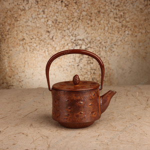 Teaware Vintage Japanese Kettle 1946 1965 Mid — Iron, Showa Era (SKU: 26M-617-2) - 1