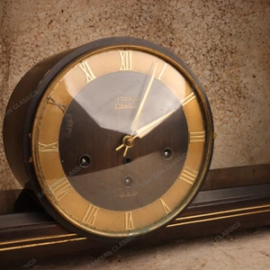 Small Items Vintage Japanese Clock 1946 1965 Mid — Wood, Showa Era (SKU: 26M-653-2) - 2