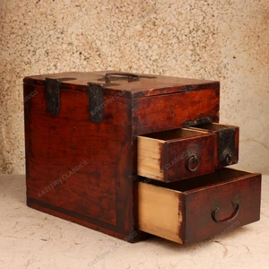 Ko Tansu Small Chest Antique Japanese Small Hikidashi Drawer 1912 1926 — Wood, Taisho Era (SKU: 26M-754-1) - 2