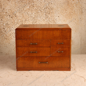 Sewing Boxes Vintage Japanese Haribako Sewing Box 1946 1965 Mid — Wood, Showa Era (SKU: 26M-091) - 
