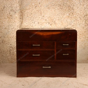 Sewing Boxes Vintage Japanese Haribako Sewing Box 1946 1965 Mid — Wood, Showa Era (SKU: 26M-106) - 1