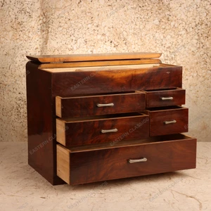 Sewing Boxes Vintage Japanese Haribako Sewing Box 1946 1965 Mid — Wood, Showa Era (SKU: 26M-106) - 2
