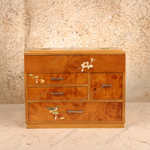 Sewing Boxes Antique Japanese Haribako Sewing Box 1927 1945 Early — Wood, Showa Era (SKU: 26M-556-12) - 1