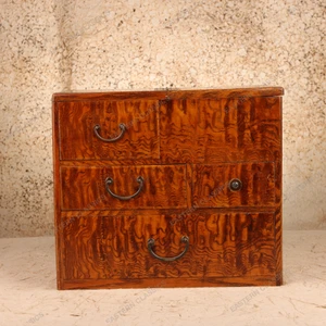 Sewing Boxes Antique Japanese Haribako Sewing Box 1912 1926 — Wood, Taisho Era (SKU: 26M-830) - 1