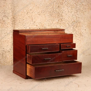 Vintage Japanese Haribako Sewing Chest, Early Showa (1927-1945) | SKU: 26M-777-1 -2